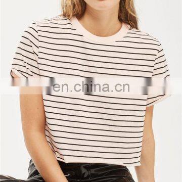 2017 Fashion Women Stripe Roll Back Crop Tops Wholesale photo-4