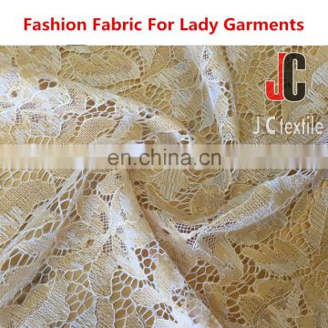 JC030 new fashion vintage style T/C nylon cotton high quality italian lace fabric