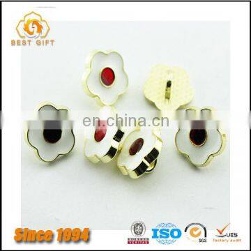 Wholesale Custom Cloth Accessories Fashion Cute Metal Flower Buttons