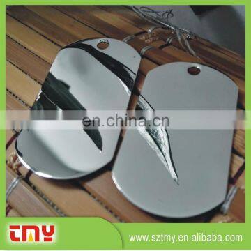 Wholesale metal mirror dog tag blank dog tag