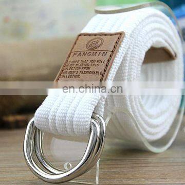 BT0635 Fashion Double D-ring Jeans Belt Fabric Canvas Belt for Men photo-2