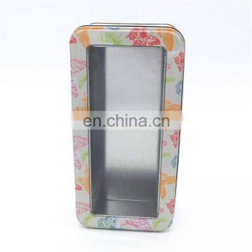 Rectangular Tin Box Cosmetic Tins With Clear Window Top photo-3