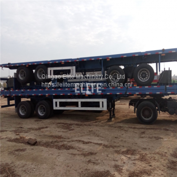 12.5m Container Semi Trailer 40ft 2 Axle Flatbed Trailer for Sale Low Price photo-4