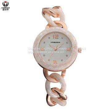 XINBOQIN Manufacturer Custom Brand New Style Casual Fashion High Quanlity Luxury Wood Japan Movt Quartz Acetate Women's Watch