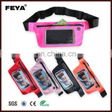 Travel outdoor waterproof waist bag running belt for sports with touch screen