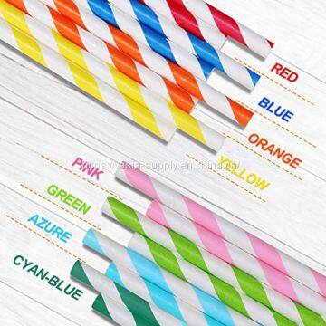 Paper Straws Biodegradable Paper Straws Eco-friendly FDA Approved Paper Drinking Straws for Party supplies, Birthday, Wedding, Shower, 200-Pack