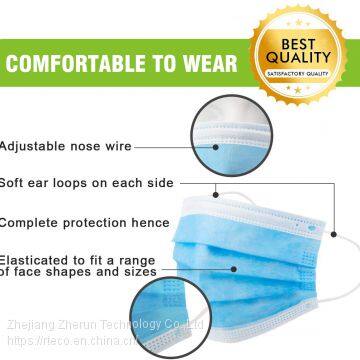 3-Ply Disposable Face Mask Medical Mask, Anti-Virus Face Masks With Earloop, Breathable Filter Safety Mouth Mask for Flu Protection Personal Health Home Office photo-5