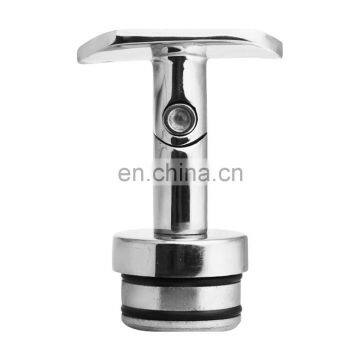 Adjustable Stainless Steel Wall Mounted Round Flat Tube Balustrade Handrail Pipe Bracket photo-2