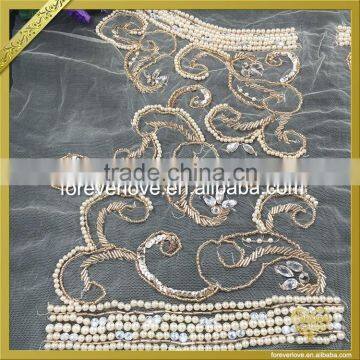 Wholesale Handmade Bridal Rhinestone Appliques Custom Embroidery Patches for Clothing FHA-053 photo-5