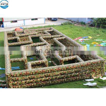 Wholesale military theme giant outdoor inflatable camouflage maze