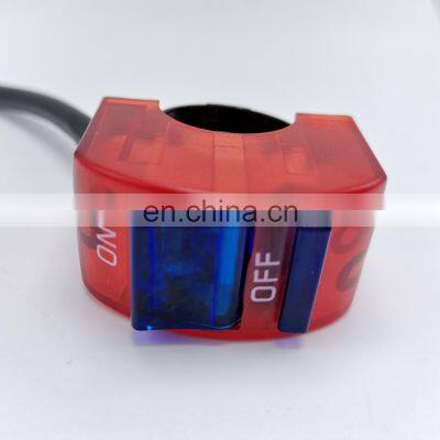 22mm 12v Colorful ABS Plastic Cover on off Button Connector Bullet Flame Out Headlight Spotlight Motorcycle Handlebar Switch