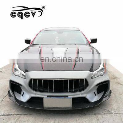 CQCV style body kit for Maserati auto tuning front bumper rear bumper carbon fiber front lip rear lip wing spoiler side skirts