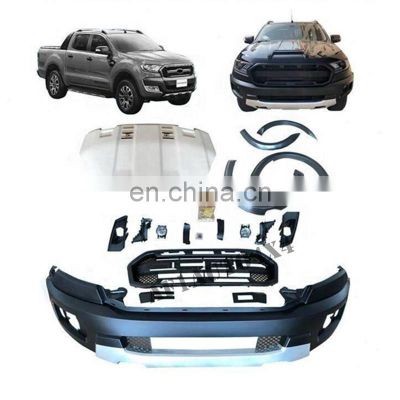 Upgrade t7 t8 facelift car Front Bumper kit for ranger 2015-2020 Raptor body kits