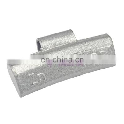 high end die casting zn clip on wheel weights grey for steel and alloy rim