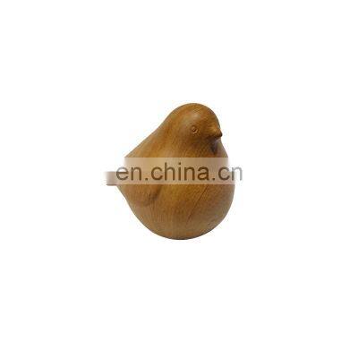 New Factory wood pattern small cute ceramic bird figurines statue for home decor