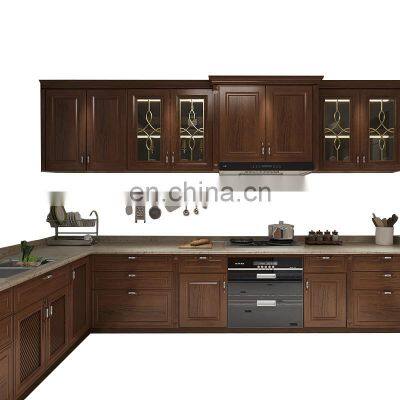 High Quality Antique Solid Wood Kitchen Cabinet Furniture Trends 2020