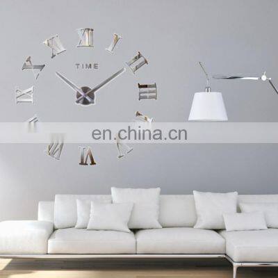 Large DIY Decorative Frameless 3d Home Office Roman Numerals Wall Sticker Clock Decals photo-4