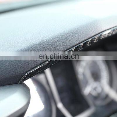 Suitable for 15-20 Toyota Tacoma Central Control Dashboard Decoration Stickers Real Carbon Fiber (soft) 2-piece Set