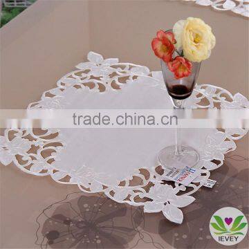 White pierced Christmas handmade embroidery wholesale fabric for tablecloth lmzc1004(3)K