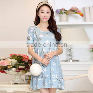 C23189B 2016 new fashion woman printed summer dress lady girl maternity dress