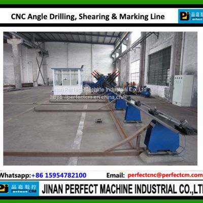 CNC Angle Drilling, Shearing and Marking Line CNC Angle Line Perfect CNC Machine