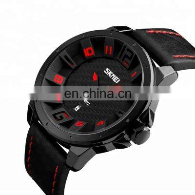 Original Factory Mens Watches Skmei 9150 Quartz Leather Strap Men Watch