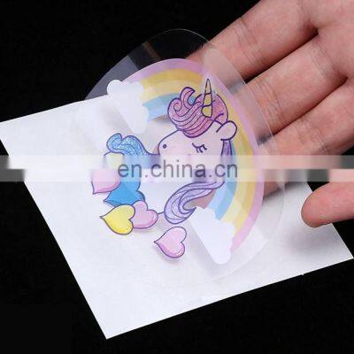 High quality custom Printed LOGO self adhesive vinyI stickers labels circle transparency product packaging sticker label