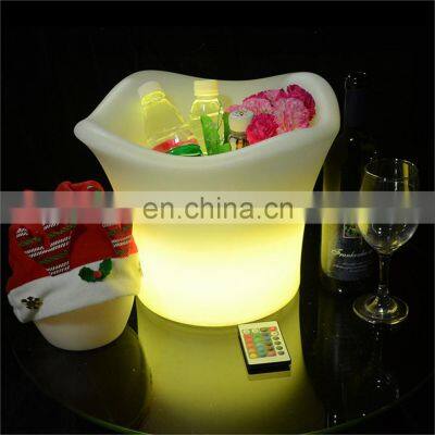 LED large plastic ice bucket for beer wine champagne led bar ice bucket waterproof led bucket for bar lighting bottle cooler