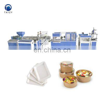 Biodegradable Tableware Production Line Rice Straw Paper Plate Machine Price Lunch Box Machine