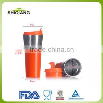 Hot sale 450ml double wall stainless steel travel tumbler with leakproof lid made in China