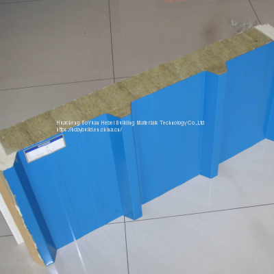 100mm Rock Wool Sandwich Panel Sandwich Composite Board For Roof photo-4