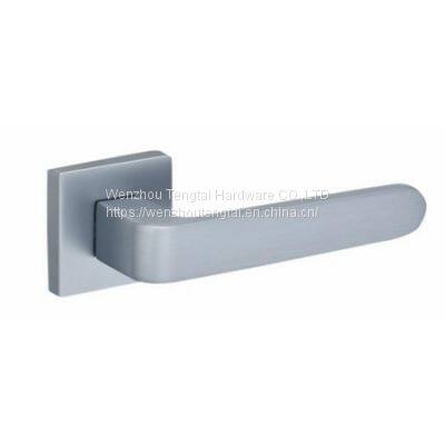 Internal External aluminum Door Handle for European Wooden Door Mortise Lock Hardware