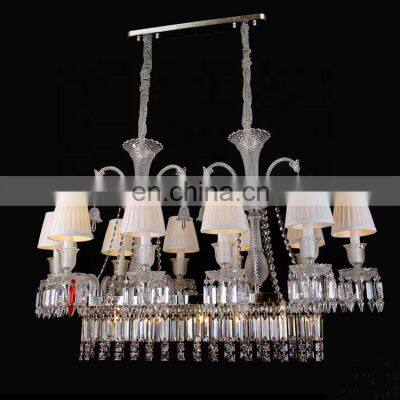 Factory Wholesale Modern Decor Large Glass K9 Crystal Chandelier Luxury Pendant Light For Living Dining Room