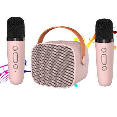 Best Mini Portable Kids Karaoke Speaker Wireless Microphone 3D Surround Sound DC Power Theatre Use Bluetooth Electronic Player