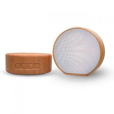 Hot Selling Bamboo Wooden Portable Wireless Bluetooth 5.0 Speaker Outdoor Subwoofer Mini Speaker TF Card