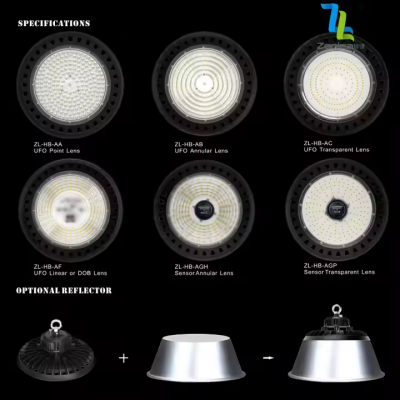 High Quality Die Cast Aluminum Warehouse Workshop Lamp Waterproof Ip65 100w 150w 200w 240w 300w Ufo Led High Bay Light photo-4