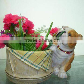 Resin dog decorative animal planters