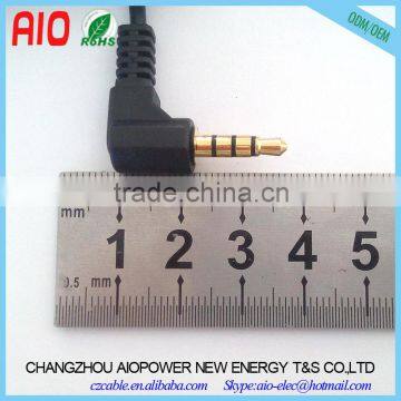 10cm 90 Degree 4 Poles 4C Male to Female 3.5mm TRRS Audio Cable photo-6