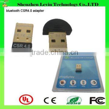 Factory Wholesale Useful CSR Chip Portable USB Bluetooth 4.0 Adapter