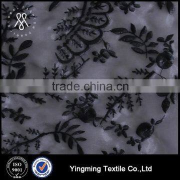 wholesale nylon embroidered organza fabric for fashion garments,dress,skirt,wedding