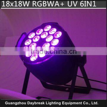 18 RGBWA UV led par6in1 light factory wholesale cheap price 18*18w high brightness top quality