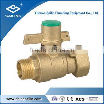 lockable brass ball valve with union