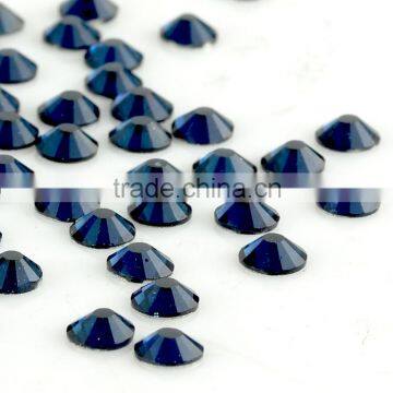 Wholesale non hot-fix rhinestones Montana Colour flatback non hotfix crystal for clothing