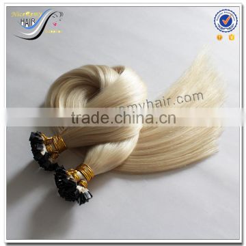 Wholesale color 613 remy hair 100% virgin human hair keratin flat tip hair extension                        
                                                                                Supplier's Choice