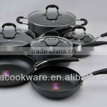 8PCS Hard Anodized Aluminium Pan with non stick coating
