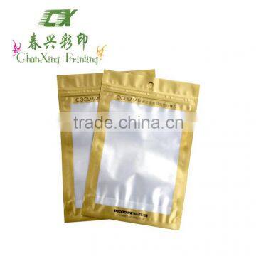 three sides sealed plastic zipper bag with clear window