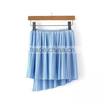 Ladies chiffon ruffle short style elegant irregular skirt