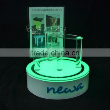 acrylic cosmetic display stand round makeup display rack