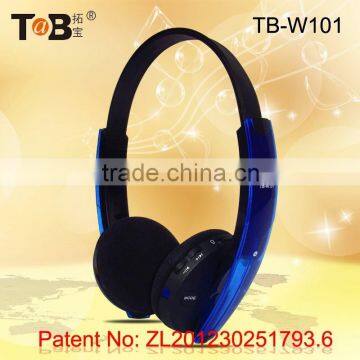 Wireless Earmuff FM AM Radio and Mp3 Player Headphones / Headsets With TF / MicroSD Card TB-W101 photo-2