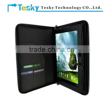 zipper pu leather case cover for asus transformer prime eee pad tf300 tf300t